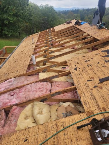 Decking repair in progress